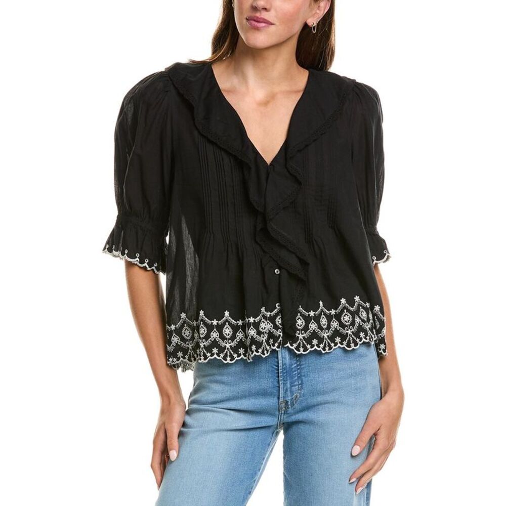 Madewell Womens Blaire Top, Black
